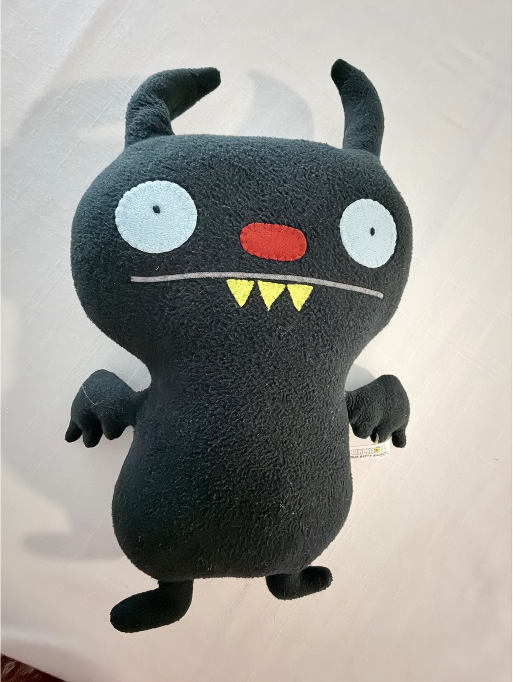 Uglydoll Ninja Batty Shogun Plush Toy - Black Soft Stuffed Doll, Approx. 18"